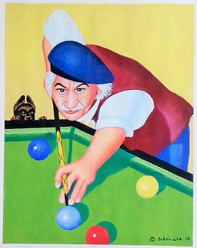 Budimir Luka the billiard player introduced by Sandra Sachsenhauser